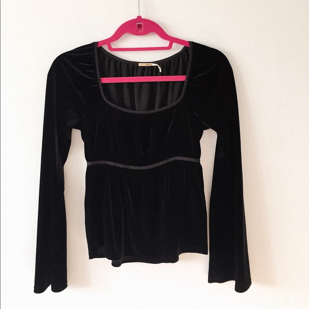 MaxStudio Black Velvet Shirt